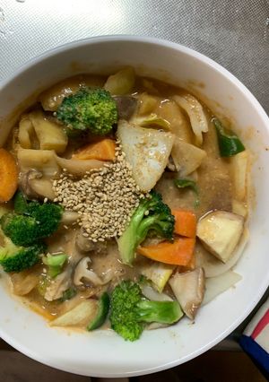お一人様梅クリーム味根菜たっぷり野菜炒-レシピのメイン写真