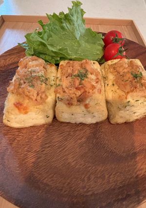 ツナ明太の豆腐ステーキ-レシピのメイン写真