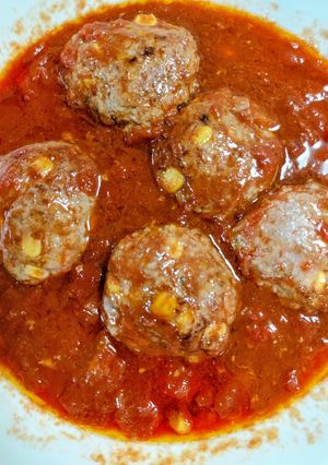 ハンバーグのトマト煮込み-レシピのメイン写真