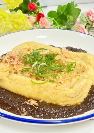 🦊じゅわ旨ヘルシー✨油揚げで食べるカレー-レシピのメイン写真