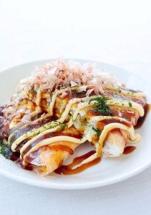 【焼きライスペーパー（お好み焼き風）】-レシピのメイン写真