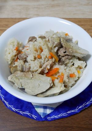 不器用塩茹豚炊き込み御飯-レシピのメイン写真