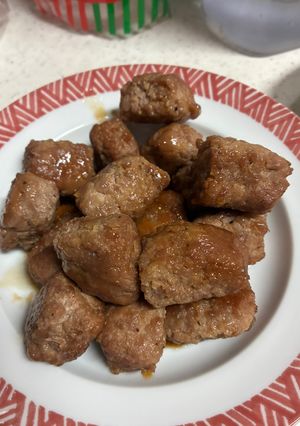 卵なし！豚ひき肉でサイコロステーキ-レシピのメイン写真