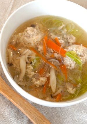 管理栄養士*お豆腐鶏団子の食べるスープ-レシピのメイン写真