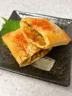 納豆チーズの油揚げ挟み焼き-レシピのメイン写真