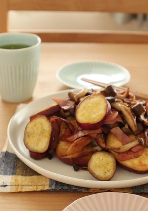 さつまいもとしめじのバター焼き-レシピのメイン写真