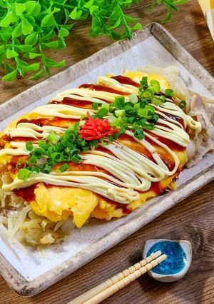 包まない！失敗しない！卵のっけ【とん平焼き】-レシピのメイン写真