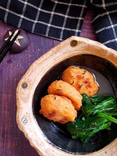 ほうれん草と白身魚揚げの白だし浸し-レシピのメイン写真