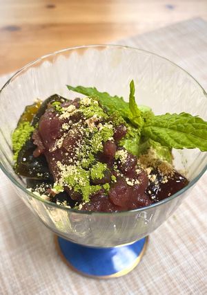 材料全部セブン♪ ミニ抹茶わらびパフェ-レシピのメイン写真
