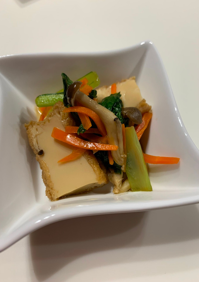 小松菜と厚揚げの簡単煮-レシピのメイン写真