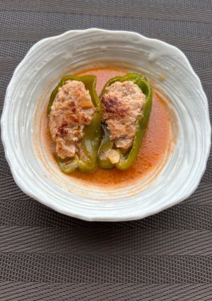 ピーマンの肉詰めケチャップ煮-レシピのメイン写真