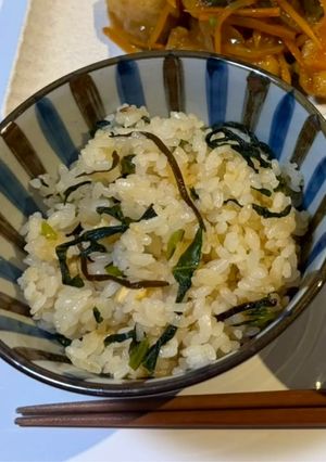 小松菜と塩昆布の混ぜご飯-レシピのメイン写真