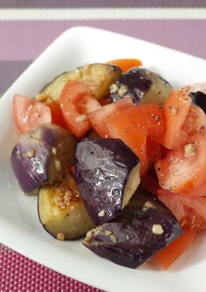 なすとトマトのマリネサラダ！ガーリック味-レシピのメイン写真