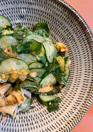大葉消費♪きゅうり🥒と貝ひものキムチ和え-レシピのメイン写真