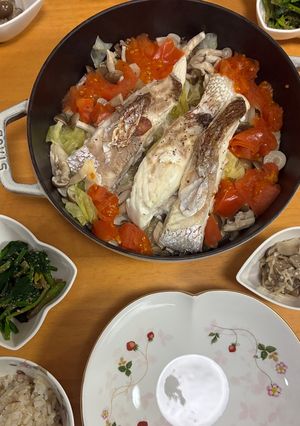 キャベツと鯛の無水アクアパッツァ風-レシピのメイン写真