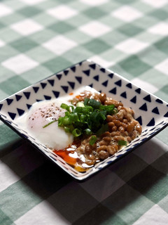おつまみにも♡納豆と温玉のヘルシーレシピ-レシピのメイン写真