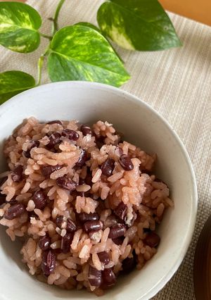 「あずきたっぷり♪ほんのり塩麹のお赤飯-レシピのメイン写真