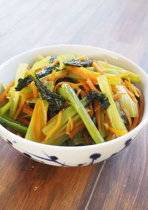 《副菜①》小松菜の炒め煮-レシピのメイン写真