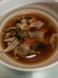 鶏肉と野菜のミネストローネ風スープ-レシピのメイン写真