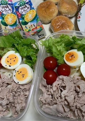 サラダうどん弁当-レシピのメイン写真