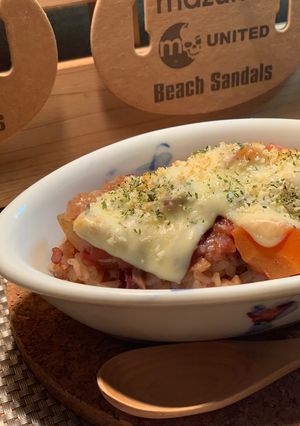 残り物アレンジ!鶏むね赤ワイン煮ドリア✨-レシピのメイン写真