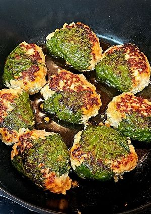 鶏ひき肉でつくねの大葉巻き！-レシピのメイン写真