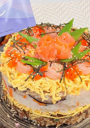 彩り満点！あじの甘露煮入りちらし寿司-レシピのメイン写真