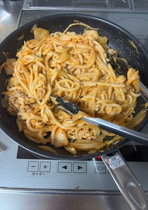 豚キムチうどん-レシピのメイン写真