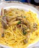 オイルサーディンの簡単和風パスタ