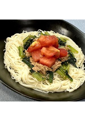 ツナと小松菜のそうめん★動画あり★-レシピのメイン写真