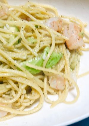 エビとアボガドのガーリックパスタ-レシピのメイン写真
