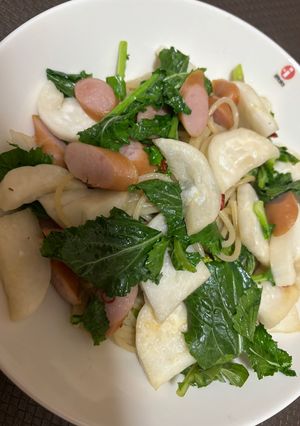 【備忘録】蕪とウインナーのペペロンチーノ-レシピのメイン写真