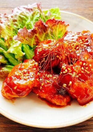 揚げずに簡単！甘辛☆ヤンニョムチキン-レシピのメイン写真