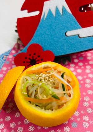 上之保柚子を使った3色なます-レシピのメイン写真