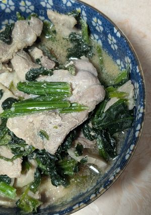 簡単★夕食!豚肉と法蓮草のスタミナ炒め-レシピのメイン写真