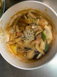 肉無チクワ赤味噌天津飯風親子丼味野炒め-レシピのメイン写真