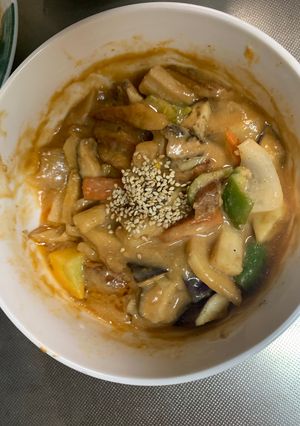 肉無チクワ赤味噌天津飯風親子丼味野炒め-レシピのメイン写真