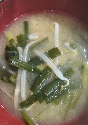 にらともやしの味噌汁-レシピのメイン写真