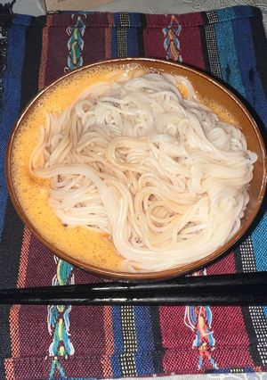 【間食で減塩！】納豆と卵入りそうめん-レシピのメイン写真