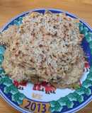 のびた麺をリメイク！簡単お好み焼き風!