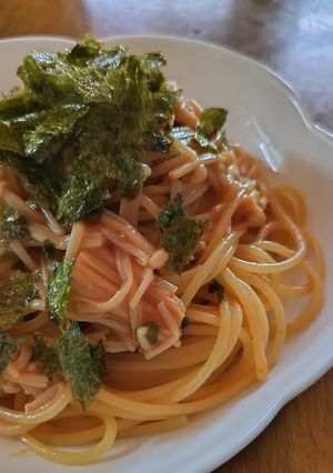 自家製トマトなめ茸のパスタ-レシピのメイン写真