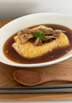 簡単ふわたま豆腐のすき焼き風味-レシピのメイン写真