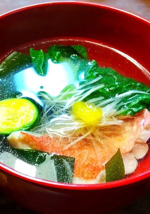 金目鯛のお吸い物　バーナー処理　-レシピのメイン写真