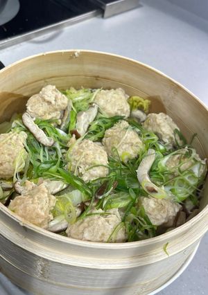 ⭕️鶏団子と白菜のせいろ蒸し-レシピのメイン写真