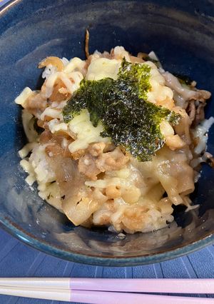 超時短！とろける豚バラチーズ丼🧀-レシピのメイン写真