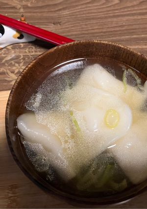 塩ラーメンの万能スープで水餃子-レシピのメイン写真