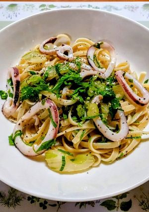 イカとセロリの爽やかパスタ-レシピのメイン写真