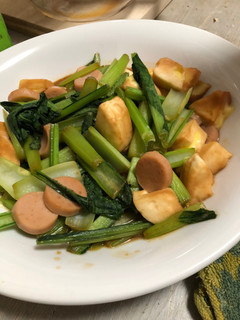 魚肉ソーセージと小松菜炒め-レシピのメイン写真