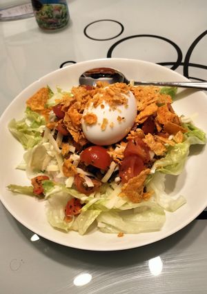 1/5タコライス　白菜鶏肉のスープ-レシピのメイン写真