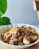 レンジで作る辛くない麻辣春雨豆腐